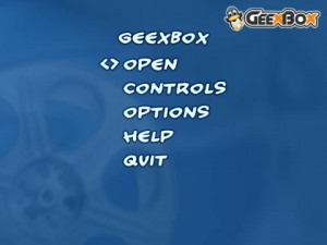 Menú de Geexbox 1