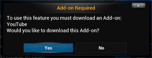 Tu add-on para XBMC: Instalar dependencia con el add-on de YouTube