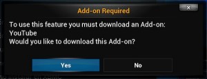 Tu add-on para XBMC: Instalar dependencia con el add-on de YouTube